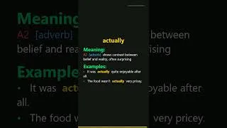 Thumbnail: Actually Meaning | Actually Definition | Pronunciation & Examples | Adverb