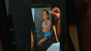 Thumbnail: Live Portrait | Quick Caricature of a Girl #drawing #digitalart #portrait #procreateart