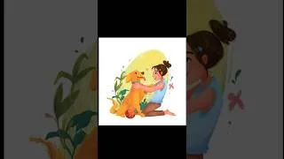 Thumbnail: Digital Painting of a  girl and her dog| Art Reveal 🎨🖌️