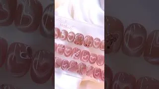 Thumbnail: 🎀 Blush Bunny Heart Velvet Cat Eye 🐰💗 | #nails #nailart #cateye #shorts #naildesign #pressonnails