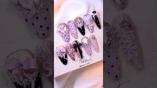Thumbnail: 🎀 Coquette Lace & Bow Nail Design 🎀 #nails #nailart #coquette #naildesign #shorts #pressonnails