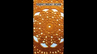 Thumbnail: Crochet Design Teaser ( Thalposh / Table Cloth / Placemat / Doily )  - Woolen Craft #Shorts