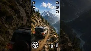 Thumbnail: 🚙 Can you survive this mountain road? ⛰️🔥#Shorts #CarSimulator #3DGame #OffRoad  #Simulator #Driving