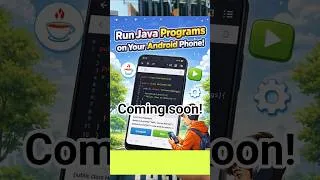 Thumbnail: Run Java Programs on Your Phone 📱🔥 New IDE App Coming!