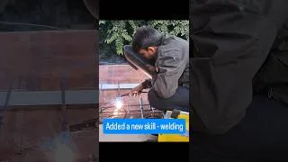 Thumbnail: Tried welding for the first time… added a new spark to my skillset ✨🔧🔥 #amplifylearning