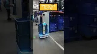 Thumbnail: AMR robot in warehouse  #amr #robot #amrrobot #automation #warehouseautomation
