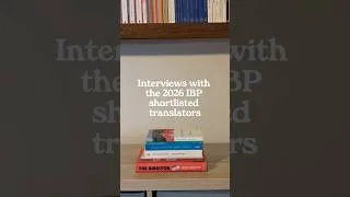 Thumbnail: Interviewing the 2026 International Booker Prize shortlisted translators #bookerprize
