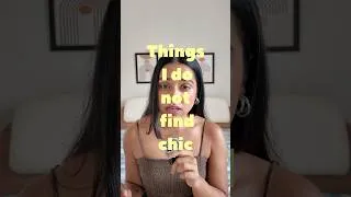 Thumbnail: Things i do not find chic in content creators 🤨