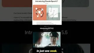 Thumbnail: Two Frontier AI Models Dropped in ONE Week 🤯 Claude Opus 4.7 vs GPT-5.5 #Claude #OpenAI #LLMs