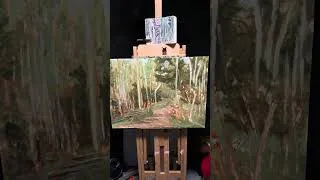 Thumbnail: New Painting in Progress - Aspen Forest #oilpainting