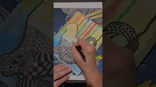 Thumbnail: Abandoned Zentangle Art Finally Finished - Cat Art