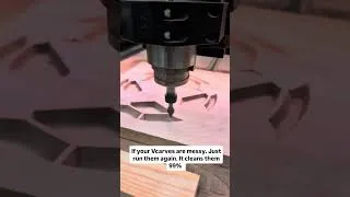 Thumbnail: Don't throw away that messy V-carve yet #cnc #woodworking #cncrouters