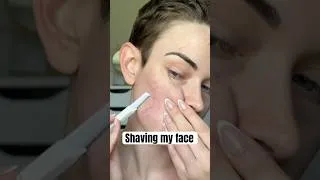 Thumbnail: It’s okay to shave your face I promise #dermaplaning