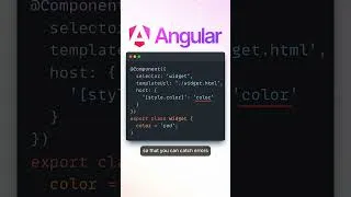 Thumbnail: Type checking and language service support for host bindings #Angularv20