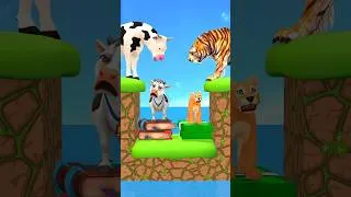 Thumbnail: Knowledge vs Money? With Cartoon Cow vs Tiger What To Choose?  #shorts #cartoon #shortsfeed #viral