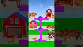 Thumbnail: Choose the Right Path to Help Cow Cartoon vs Tiger Go Home! #shorts #animals #animal