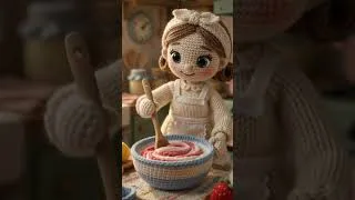 Thumbnail: Crochet doll making milkshake #ai #animation #trending #crochet