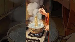 Thumbnail: Late Night Ramen ASMR 🍜 | 90s Anime Cooking