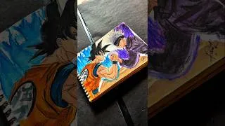 Thumbnail: 🔥 GOKU VS GOJO DRAWING 💥 | WHO WILL WIN? ⚡#shorts  #gojo #goku #animeart