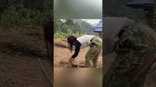 Thumbnail: Rustic hut build from logs #bushcraft #survival #forest