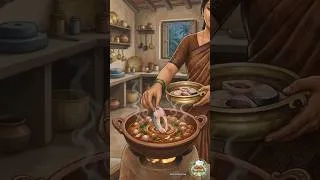 Thumbnail: Peaceful Rainy Night Fish Curry in a Traditional South Indian Village| Cozy Family Dinner 🌧️🐟#Shorts