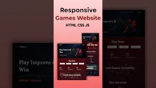 Thumbnail: Design Games website | HTML CSS & JavaScript #coding #tutorial #css