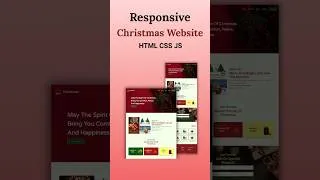 Thumbnail: Design Christmas website | HTML CSS & JavaScript #html #css #coding #javascript