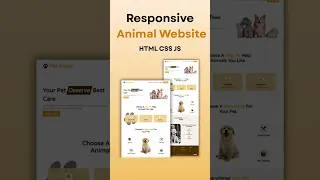 Thumbnail: Design Animal website | HTML CSS & JavaScript #html #css #coding #javascript