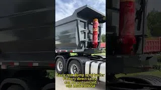 Thumbnail: 5-axle rear-tipping semi-trailer #bigtextrailers #automobile #china #trailer #cargoconnect