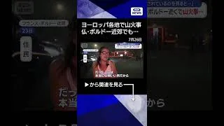 Thumbnail: 【ニュース】「自分の町が破壊されているのを見るとつらい」フランス・ボルドー近くで山火事#shorts