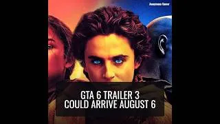 Thumbnail: GTA 6 Trailer 3 Could Arrive August 6 #Shorts