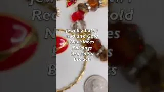 Thumbnail: Jewelry Lot #1 Red and Gold Etsy Ebay Great Deals