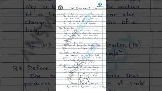 Thumbnail: NBF Physics Notes, Grade 9, Chapter 3, Dynamics-I #physics #dynamics #handwrittennotes
