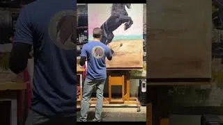 Thumbnail: Oil Painting Time-lapse Apollo the Shire  in 1 min
