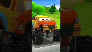Thumbnail: 🛑🚦🚗 Road Safety with Monster Truck! 🚛🛣🏔 #appmink #nurseryrhymes #kidssong #cartoon #kids