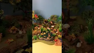 Thumbnail: Swamp Animals Small World Diorama #diorama #animalfigures #kineticsand