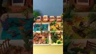 Thumbnail: Animal Matching Four Mini Small World Tray Dioramas #animalfigures #diorama #sensorybin