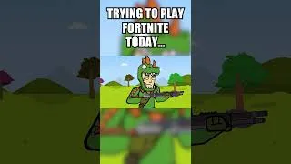 Thumbnail: Trying to play Fortnite today... #fortnite #shorts