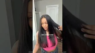 Thumbnail: Real Hair Routine 💓 #naturalhair #silkpress #luvmehair @L@LuvmeHairOfficial