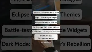 Thumbnail: Dark Mode Wars #fluttervsreactnative #technology #flutterstatemanagement #techguide #coding #flutter