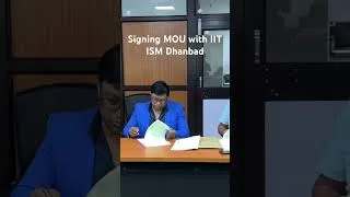 Thumbnail: Signing MOU with IIT ISM Dhanbad on startup and IP development #startupindia