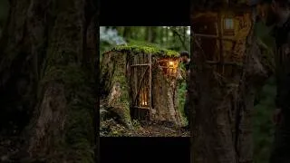 Thumbnail: Building a Secret Shelter Inside a Giant Tree Stump | Solo Bushcraft, Survival