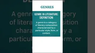 Thumbnail: Genre in Literature #english #literature #genre #fiction #nonfiction #new  #litlingwitharoojfatima