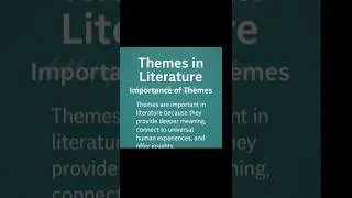 Thumbnail: Themes #language #grammar #literature #themes #studytips #englisheducation  #litlingwitharoojfatima