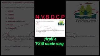 Thumbnail: National Vector Borne Disease Control Program | NVBDCP | Arpit's PSM made easy