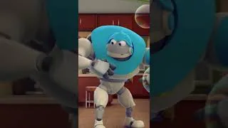 Thumbnail: ARPO... why is the baby RIDING the WASHER? 🫧 ARPO the Robot #shorts #arpo #robots