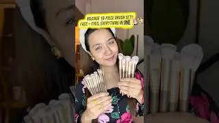 Thumbnail: perfect beginner-friendly makeup brush set! ✨|| 18 Piece Brush Set er complete uses + review ✨