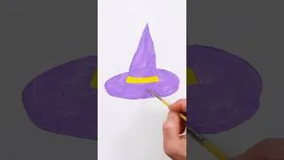 Thumbnail: Witch Hat Painting for Kids  #art #shorts #painting #shortsvideo