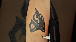 Thumbnail: How to Draw an Easy Tribal Tattoo Step-by-Step 🤯✍️ #tattoo #shorts #trending