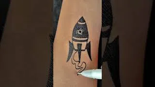 Thumbnail: Black And Red Pen 🖋️ Rocket 🚀 Art  Black And Red Pen 🔥 #shorts #rockit